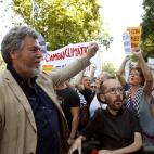 Juan L&oacute;pez de Uralde y Pablo Echenique, en la manifestaci&oacute;n.