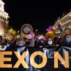 Manifestaci&oacute;n en Madrid durante el 25-N.