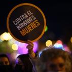 Manifestaci&oacute;n en Madrid durante el 25-N.