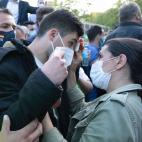 Atendiendo a un seguidor en Vallecas