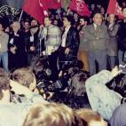 Antonio Gutiérrez, durante un discurso aquel día