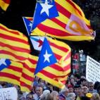 Manifestaci&oacute;n en Barcelona convocada por la ANC bajo el lema "Acabemos lo que empezamos. Ganemos la independencia" enmarcada en una jornada de movilizaciones por toda Catalu&ntilde;a con motivo del segundo aniversario del 1-O.