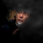 Carles Puigdemont, ante la prensa este martes desde Bruselas