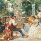Joaquín Sorolla. Los guitarristas, costumbres valencianas, 1889. Óleo Lienzo 34x49,5 cm. Museo Sorolla.