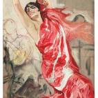 Joaquín Sorolla. Bailaora Flamenca, 1914. Óleo Lienzo, 206x100 cm. Museo Sorolla.