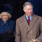 En 2009 en la misa de Navidad junto a su mujer, Camilla