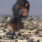 Ataque aéreo israelí en Rafah, al sur de la Franja de Gaza.