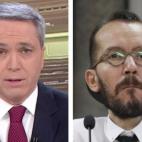 Su reacci&oacute;n al creerse que Pablo Echenique le felicitaba por un premio: &ldquo;Te has acojonado un poquillo&rdquo;.