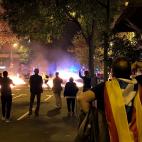 Ambiente en Barcelona la noche del martes