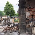 Edificio calcinado en Mineapolis.