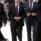 El presidente de Castilla-La Mancha, Emiliano García-Page, a su llegada a la Cámara Baja.