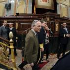El diputado del grupo mixto Pedro Gómez de la Serna a su llegada a la Cámara Baja.