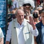 El rey Juan Carlos, de regatas en Sanxenxo tras su regreso a Espa&ntilde;a