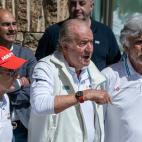 El rey Juan Carlos, de regatas en Sanxenxo tras su regreso a Espa&ntilde;a