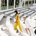 Villacís en un acto en el Estadio Vallehermoso.