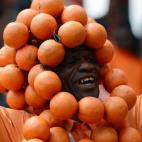 Un simpatizante de la Coalición por las Reformas y la Democracia (CORD) de Kenia se manifiesta en el rally Saba Saba Day en el parque Uhuru de Nairobi.