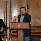 BARCELONA, SPAIN - FEBRUARY 13: Jordi Evole receives 'City of Barcelona Award' at the Town Hall on February 13, 2012 in Barcelona, Spain. (Photo by Europa Press/Europa Press via Getty Images)