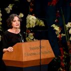 Sandra Myrna Diaz pronuncia su discurso de la tarde.