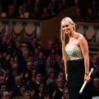 La esquiadora Lindsey Vonn, tras recibir su premio.