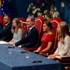 La familia real durante los Premios Princesa de Asturias