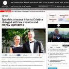 Cargos de evasión fiscal y blanqueo de capitales para la infanta Cristina