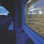 Pollos &quot;broiler&quot;, Europa. &quot;Durante el transcurso de su vida, que dura de seis a siete semanas, la mayor&iacute;a de estos pollos est&aacute;n encerrados por decenas de miles en enormes naves de granjas industriales como esta&quot;.