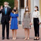 Felipe VI y la reina Letizia junto a la princesa Leonor y la infanta Sofía.