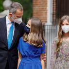 Felipe VI junto a la princesa Leonor y la infanta Sofía.