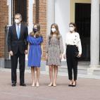 Felipe VI con la reina Letizia, la princesa Leonor y la infanta Sofía.