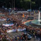 Las im&aacute;genes a&eacute;reas del Orgullo 2022 en Madrid
