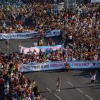 Las im&aacute;genes a&eacute;reas del Orgullo 2022 en Madrid