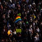 Las im&aacute;genes a&eacute;reas del Orgullo 2022 en Madrid
