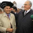 Con el canciller alemán Helmut Kohl.