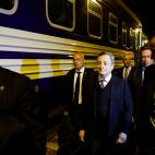 Mario Draghi a su llegada a la estaci&oacute;n.