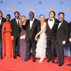 El reparto de 12 años de esclavitud celebra el galardón a la mejor película dramática.