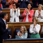 Aplausos y m&aacute;s aplausos tras el discurso sobre el estado de la naci&oacute;n de S&aacute;nchez.