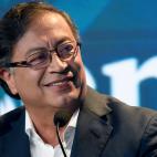 BOGOTA, COLOMBIA - MAY 23: Presidential candidate for the Historical Pact coalition Gustavo Petro smiles during the last presidential debate ahead of Sunday 29 elections at Colombian El Tiempo newspaper building on May 23, 2022 in Bogota, Colomb...