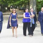 Varios invitados a la boda, entre ellos, Vicente García Pujalte, diputado del PP en el Congreso de los Diputados, y Jaime García-Legaz a su derecha, secretario de Estado de Comercio.