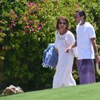 José María Aznar y Ana Botella, al sol