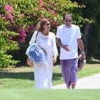 José María Aznar y Ana Botella, al sol