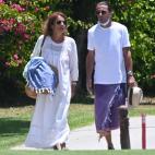 José María Aznar y Ana Botella, al sol