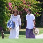 José María Aznar y Ana Botella, al sol