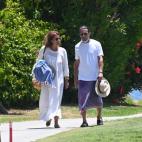 José María Aznar y Ana Botella, al sol