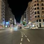 Vista general de la Gran Vía madrileña desde Plaza España.