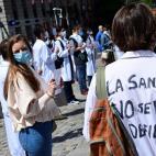 Manifestación de los sanitarios por sus derechos.