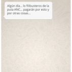 “Algún día… lo filibusteros de la puta ANC [Asamblea Nacional Catalana]… pagarán por esto y por otras cosas…"