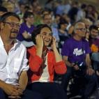Xavier Domènech y Ada Colau (En Comú Podem), en Barcelona.