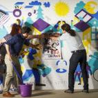 Alberto Garzón y Pablo Iglesias, en el parque de la Cornisa (Madrid).