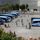 Llegada de los primeros turistas alemanes a Palma de Mallorca.