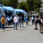 Llegada de los primeros turistas alemanes a Palma de Mallorca.